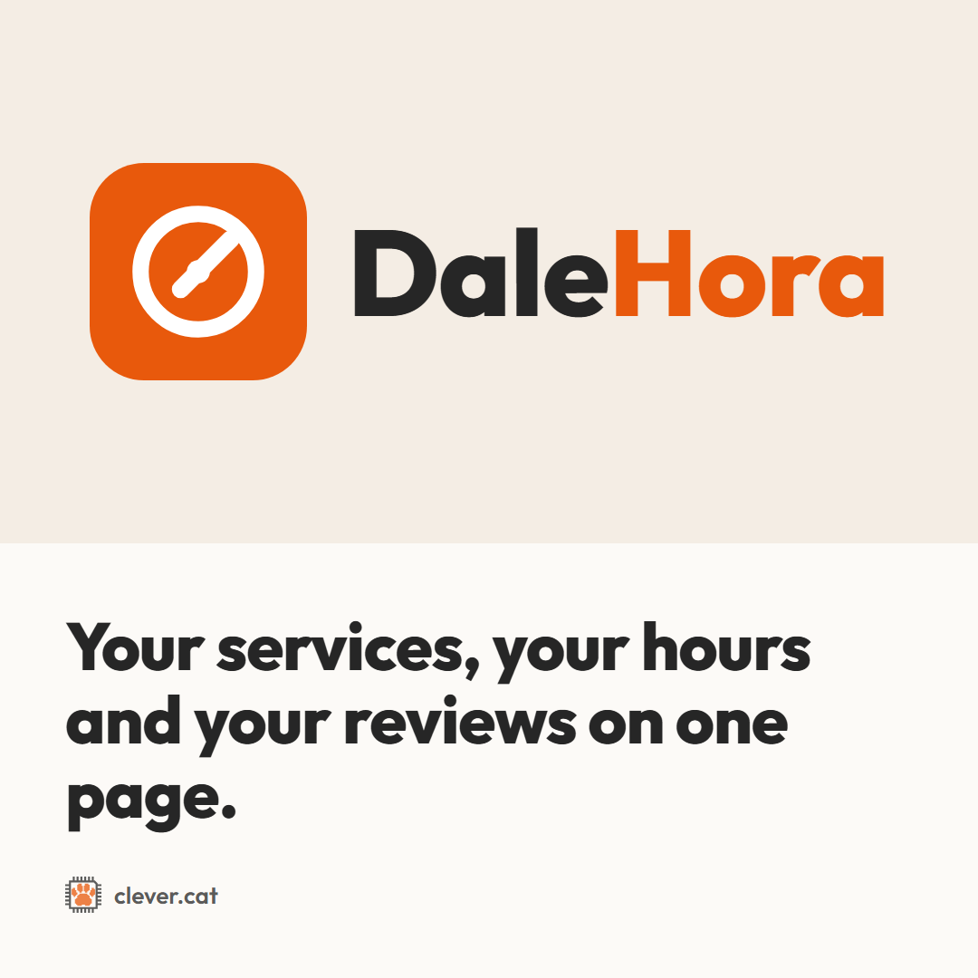 DaleHora: “Your services, your hours and your reviews on one page.”