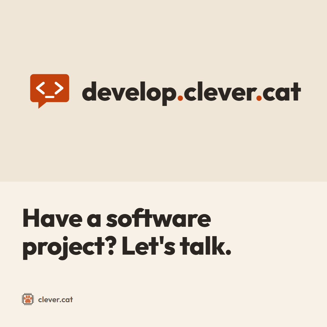 Custom development: “Have a software project? Let's talk.”